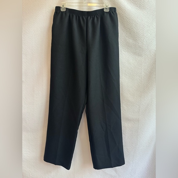 Alfred Dunner Women’s Black Elastic Waist Classic Dress Trouser Pants Size: 14 - Picture 1 of 4